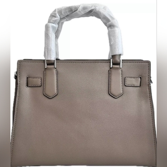 MICHAEL KORS HAMILTON MEDIUM SATCHEL SHOULDER PEBBLED LEATHER BAG DUSK - Picture 13 of 14